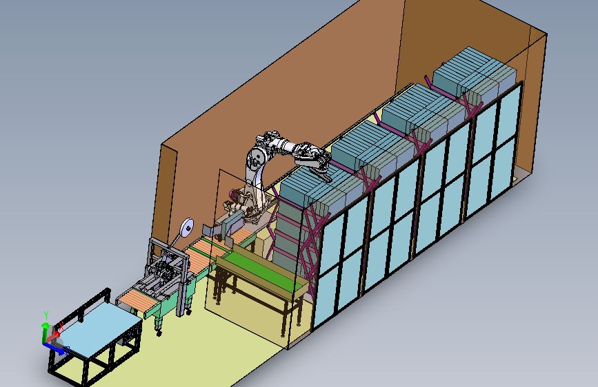 自动封箱码垛线