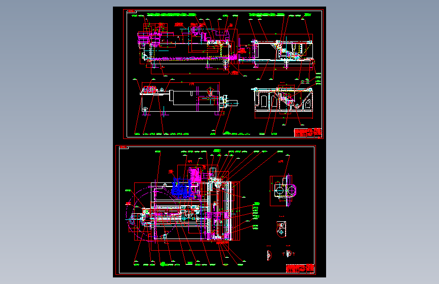 THG400卧式加工中心CAD图纸设计JX5