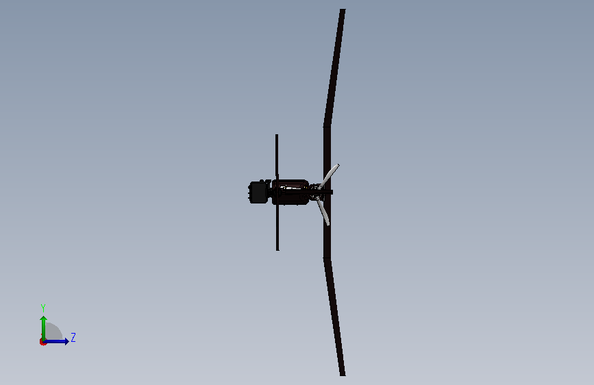 飞行器UAV 左侧视图