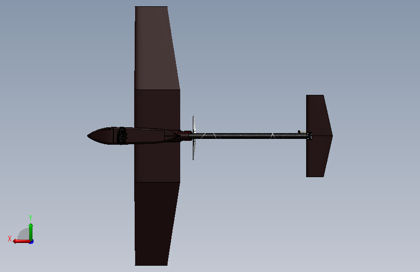 飞行器UAV 背面视图