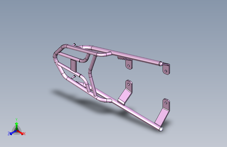 摩托车货架产品级3D模型