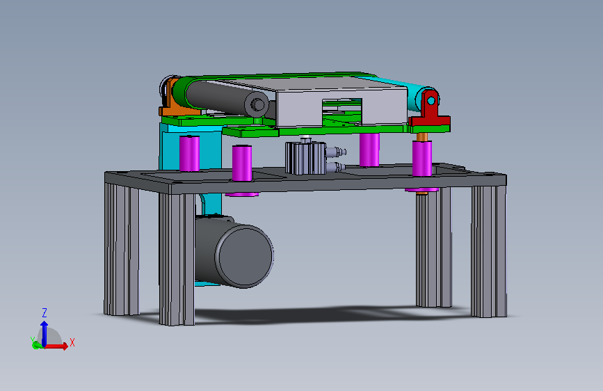 A29_非标带顶升双皮带输送结构 XT