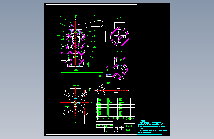 双向开关 附说明 cad