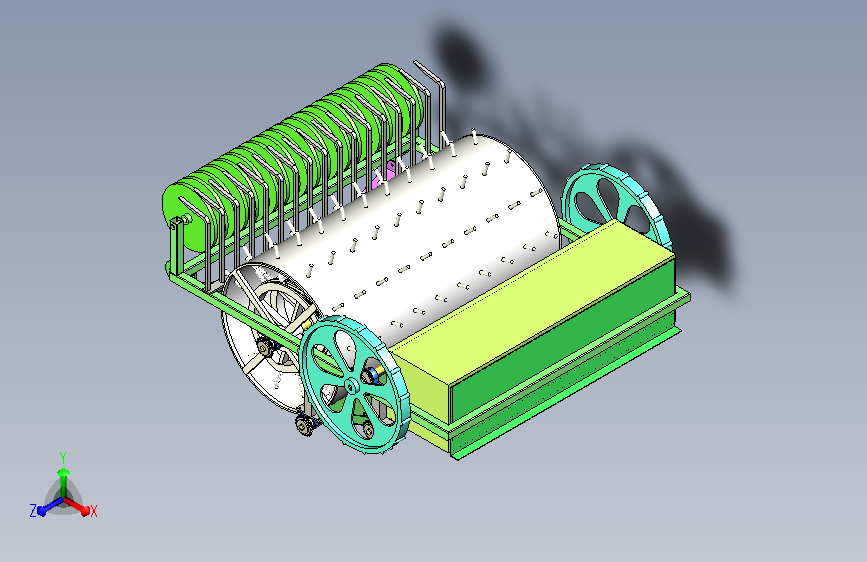 地膜回收装置三维模型