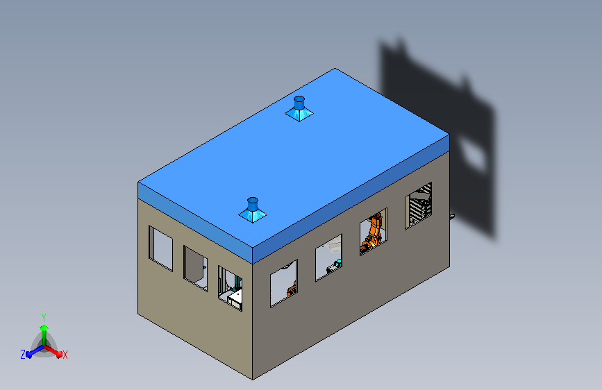 二台机器人抓插齿流水线打磨