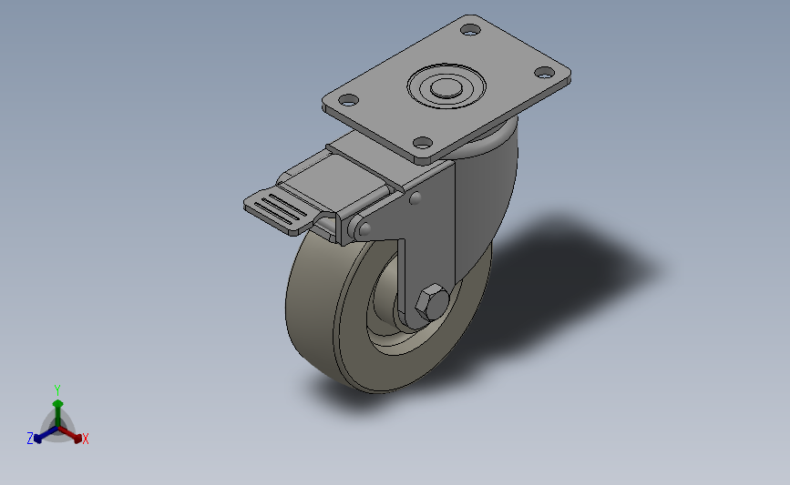 Z11-01B-100-502W中型轮[Z11-01B-100-502W]脚轮