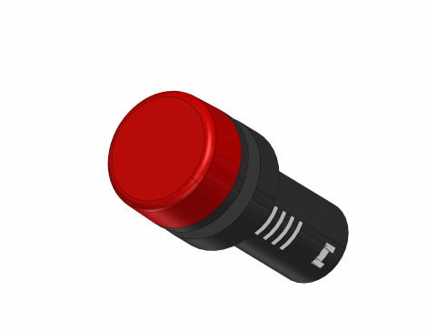 电气标准件库3D模型 按钮指示灯模型库2