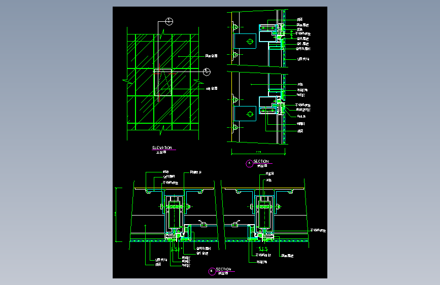 109-隐框开启窗施工图