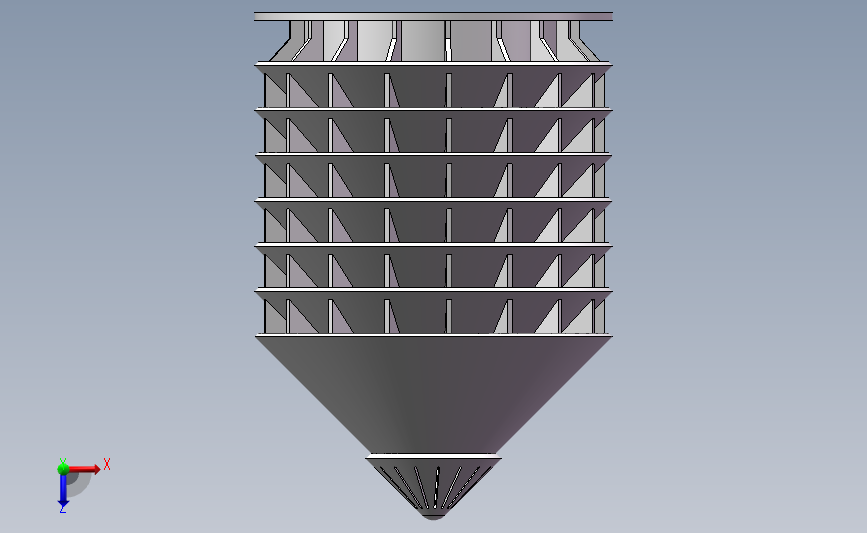 石灰窑风帽SolidWorks设计 俯视图