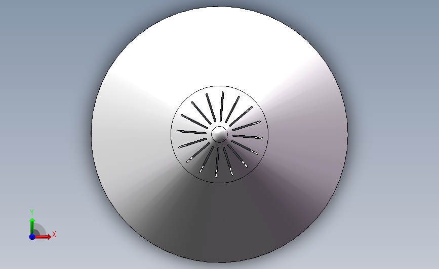 石灰窑风帽SolidWorks设计 正面视图
