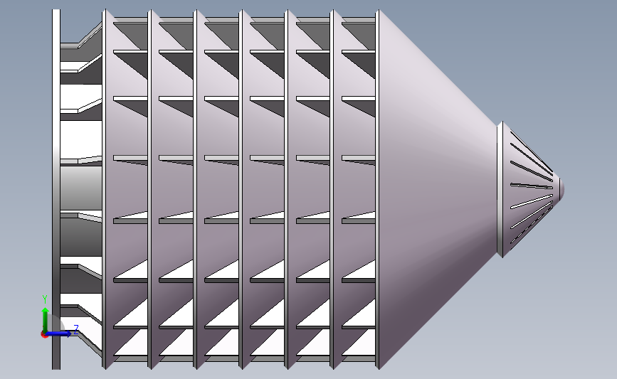 石灰窑风帽SolidWorks设计 左侧视图