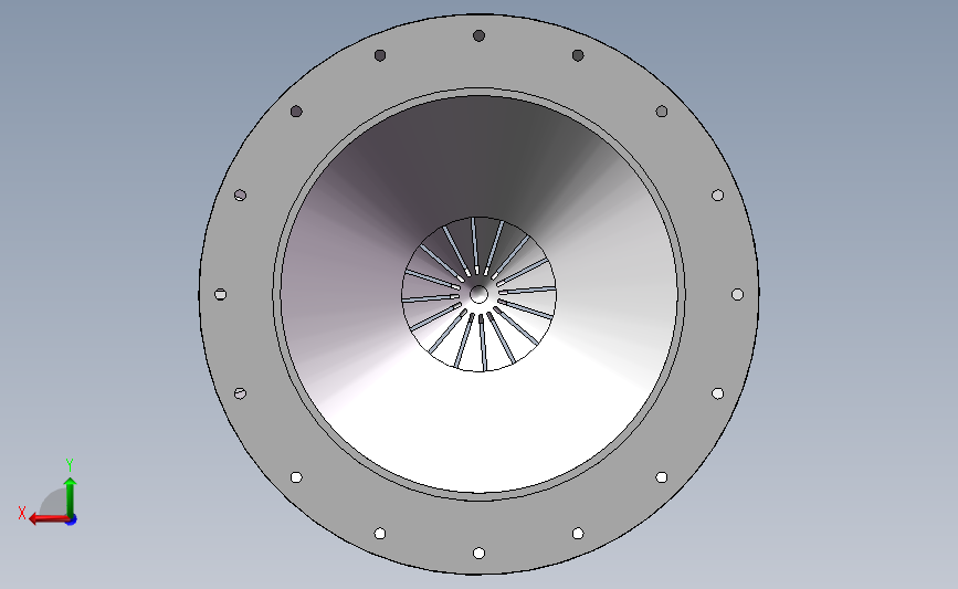 石灰窑风帽SolidWorks设计 背面视图