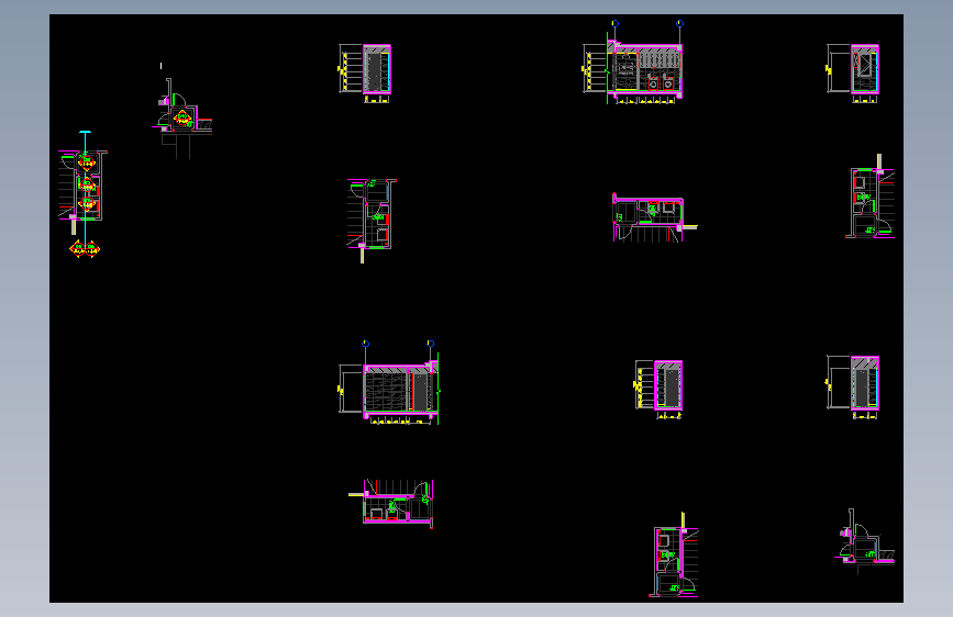 01洗衣房立面 D1-D6施工图