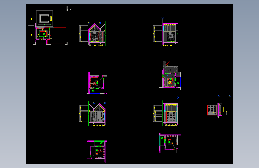 02书房立面 C5-C8施工图