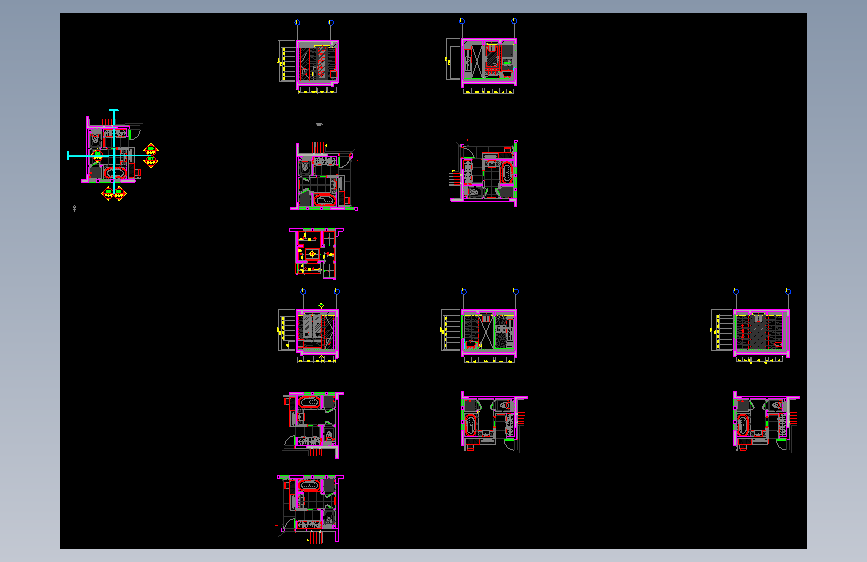 02卫生间1立面 B5-B9施工图