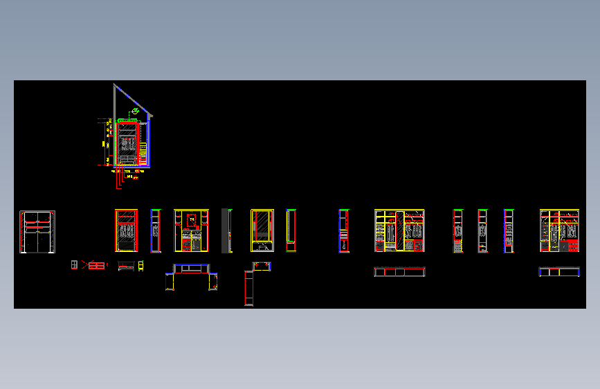 2F-D11～D15  二层主人睡房衣帽间大样图REV-05