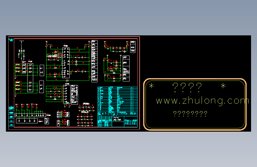 某厂35KV变电所原理cad图