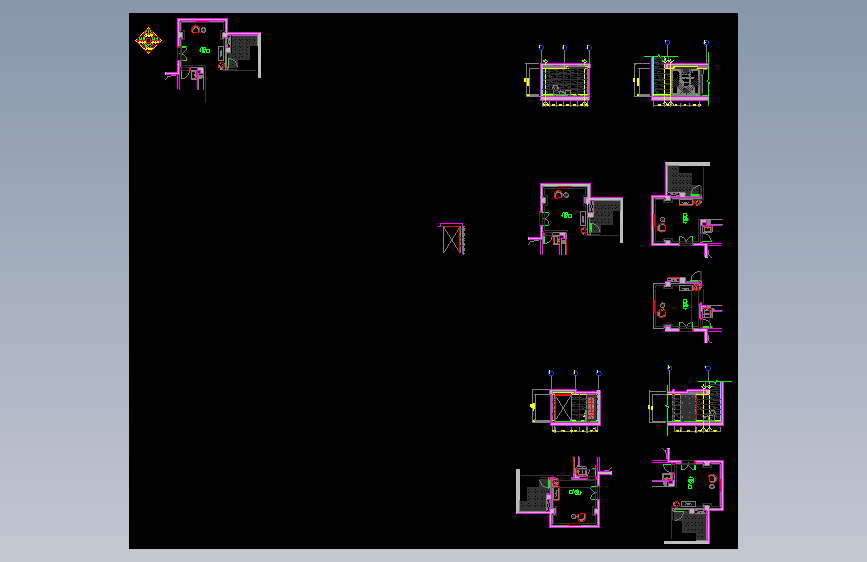 04地下入口立面 D13-D16施工图