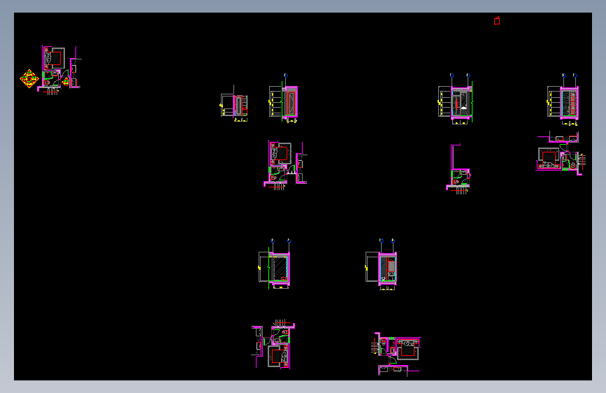 04卫生间立面 A14-A18施工图