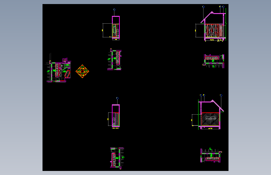 04衣帽间立面 C15-C18施工图