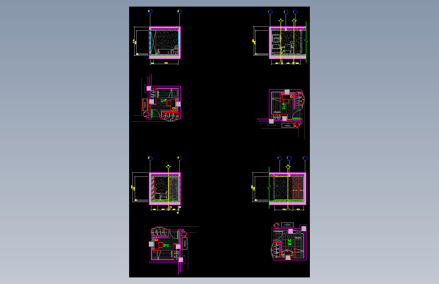 06负二层工人房立面图施工图