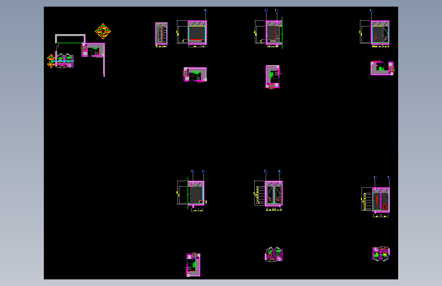 06干蒸房、淋浴间立面 D25-D30施工图