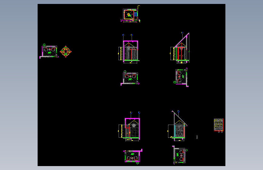 06休闲厅立面 C23-26施工图