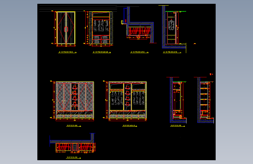 BF-D21~26  负一层SPA房、睡房五衣柜大样图REV-01