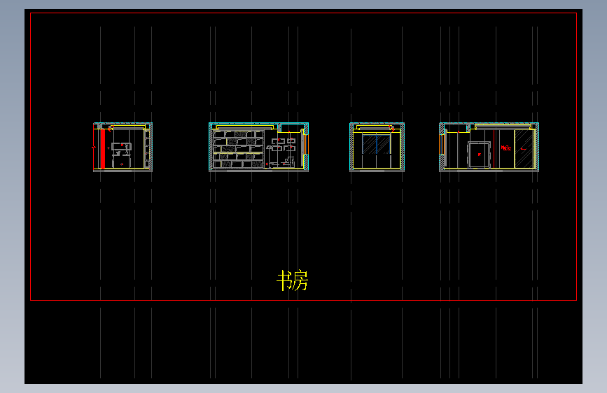 LM-07书房立面图
