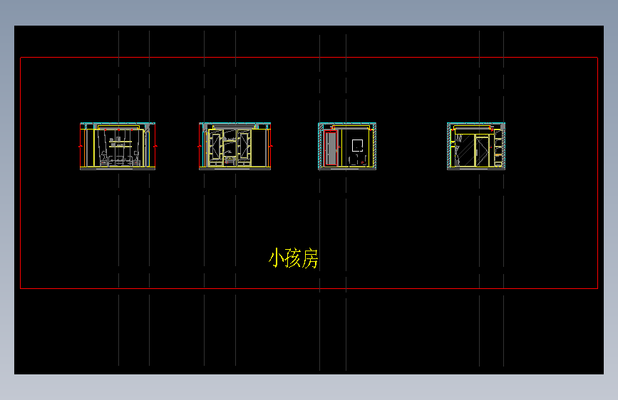 LM-11小孩房立面图-挂画