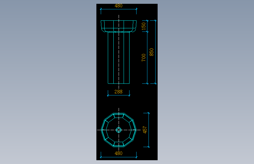 ML012花瓣盆施工图