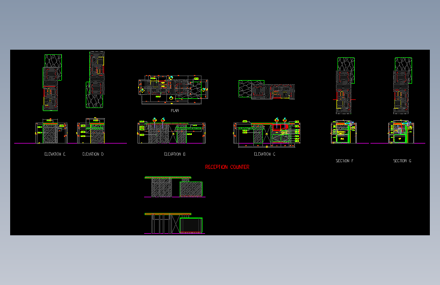 ID204.8.3.1 RECEPTION COUNTER DETAIL