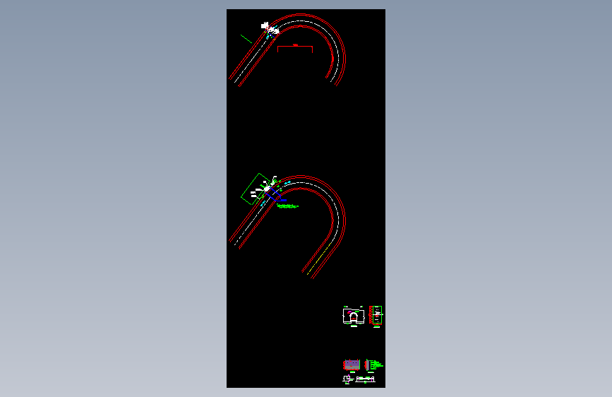 02桥台前墙装饰及台帽引排水设计图