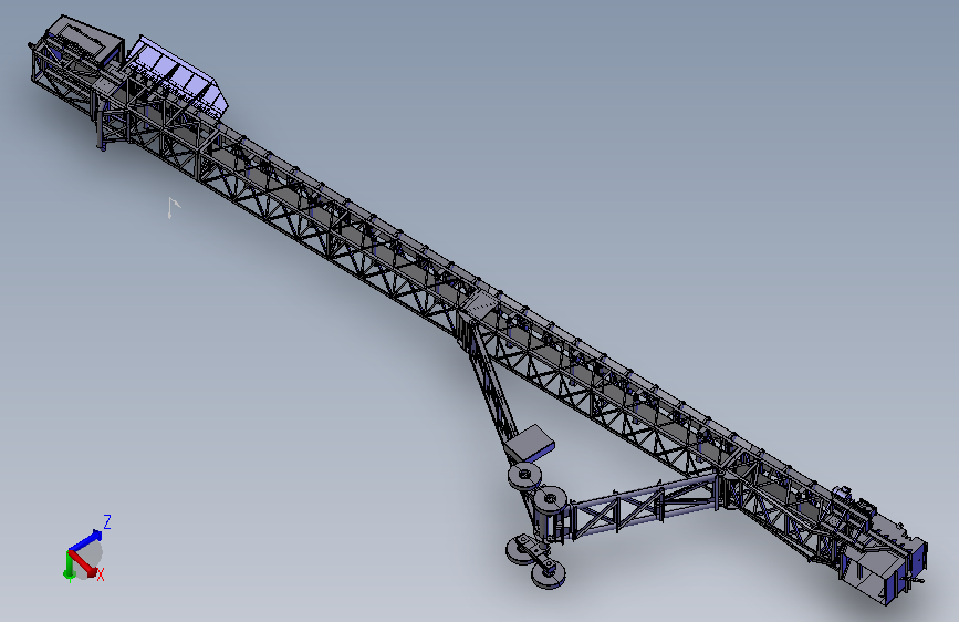 C2_倾斜移动式皮带输送机模型
