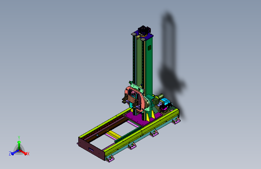 单侧支架自动调校双轴回转变位机械