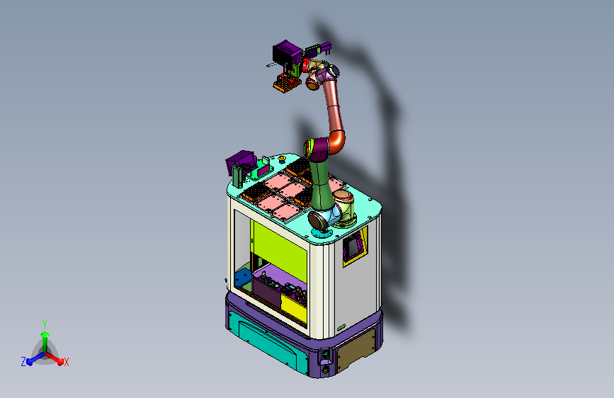 多轴机械臂自主行走运载设备