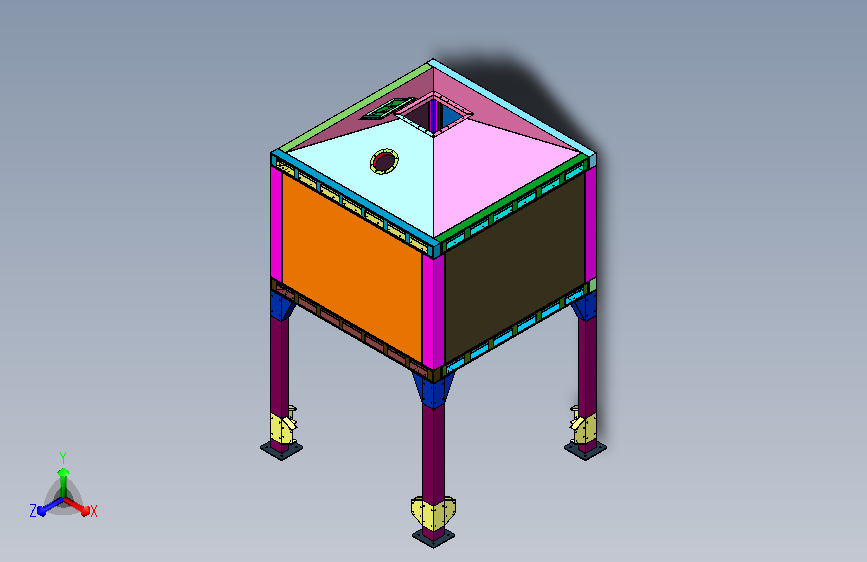 废气炭基循环净化分体罐体