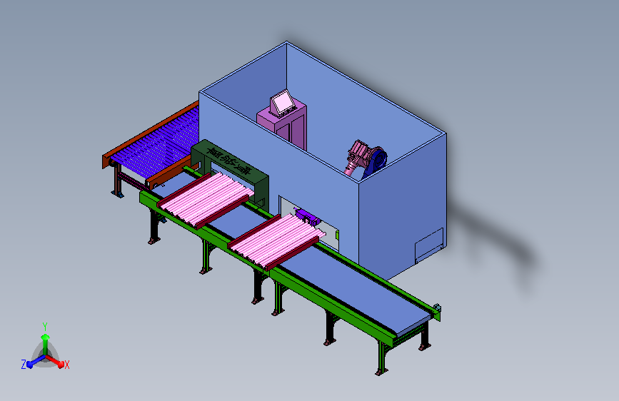 钢材端面打标喷涂产线