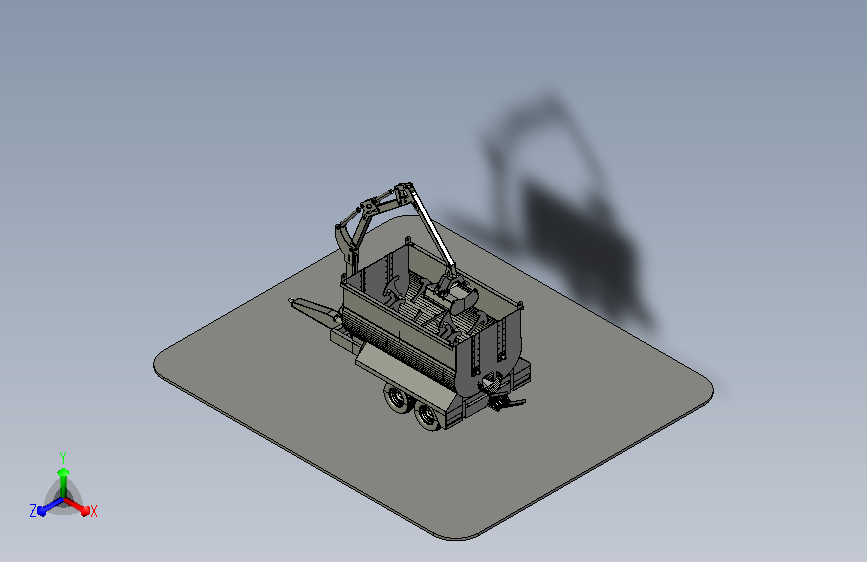 A0006664-移动式混凝土搅拌拖车，带液压装载机