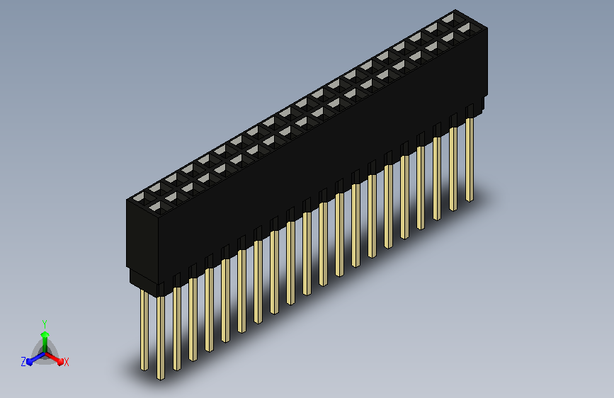 A0006707-40针连接器排针 12mm 针