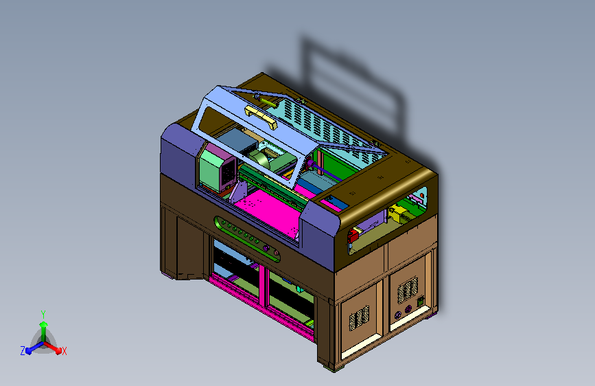 光固平面彩印加工装置