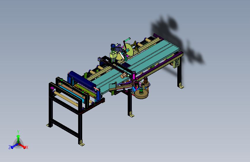 柜体门板自动贴膜标识工位