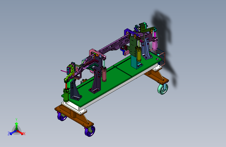 后地板梁件精准定位夹具