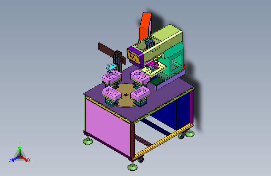 回转平台自动移印一体机