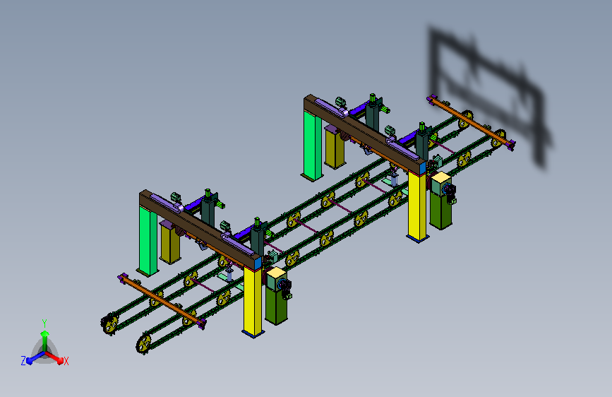 跨梁随行重载构架闭环焊合产线