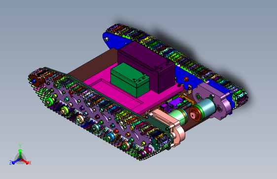 链轨式地面行进运载平台
