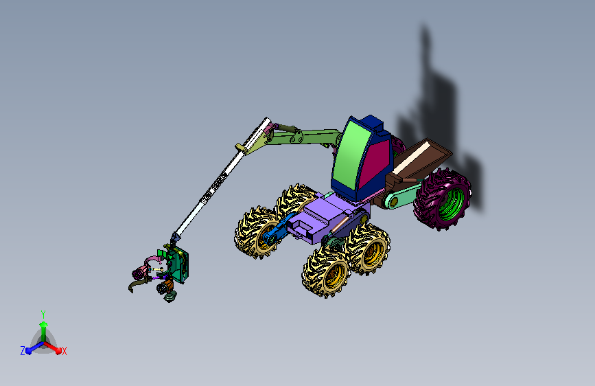 林场自动伐木作业机具