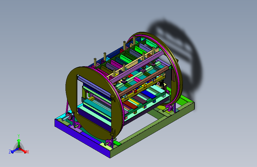 笼式旋盘智能双向换位整机