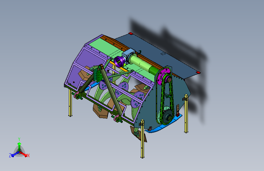 迷你式场地推土挖掘作业专用机具