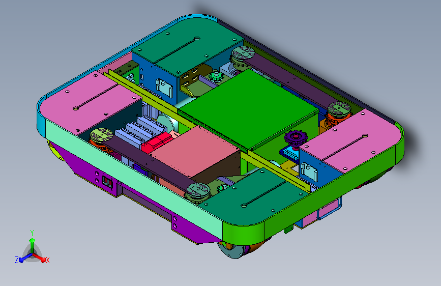 智能循迹工业物料转运车体